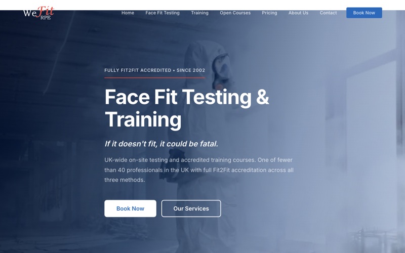WeFit RPE website homepage